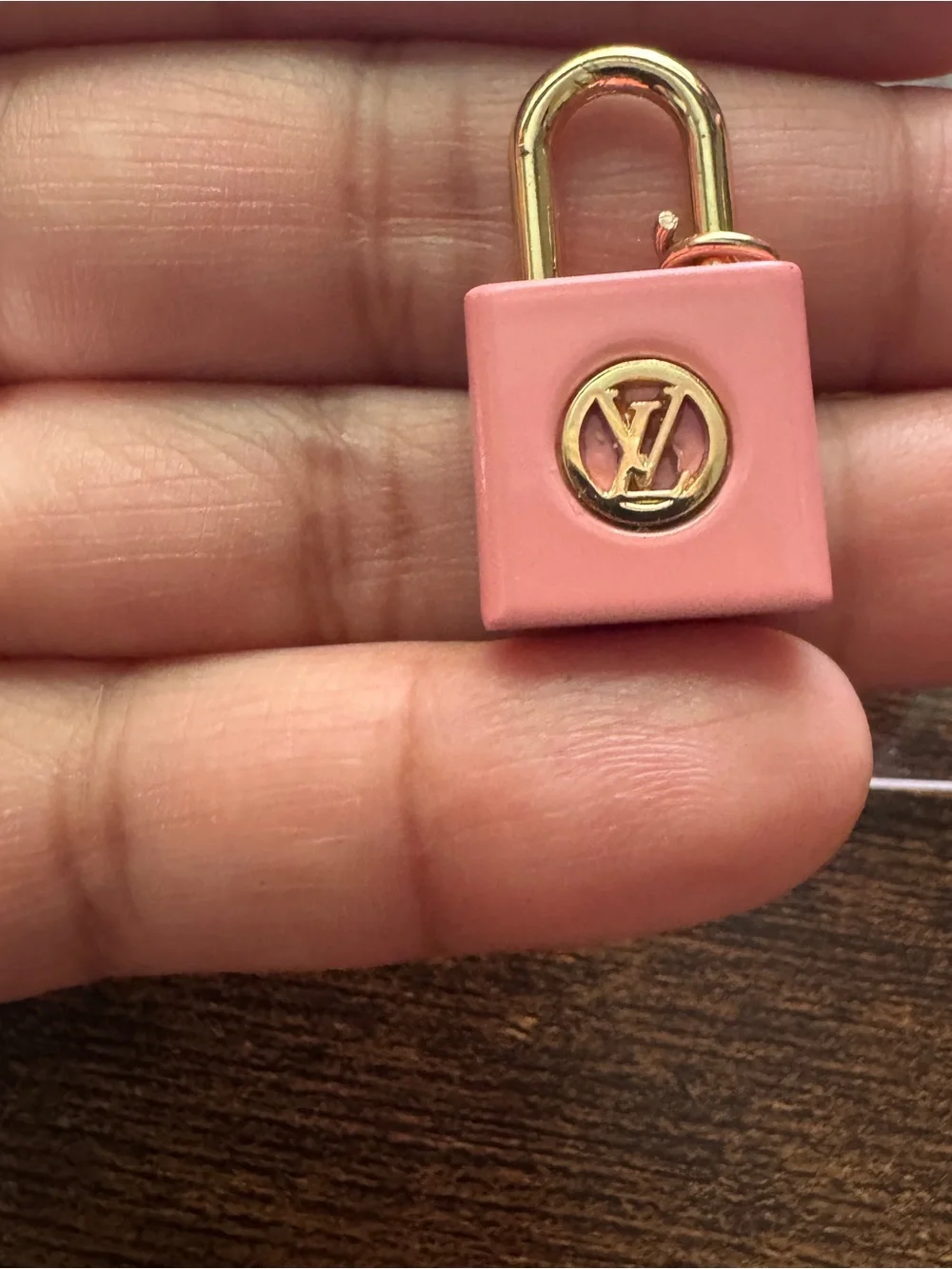 Louise Vuitton pink locket